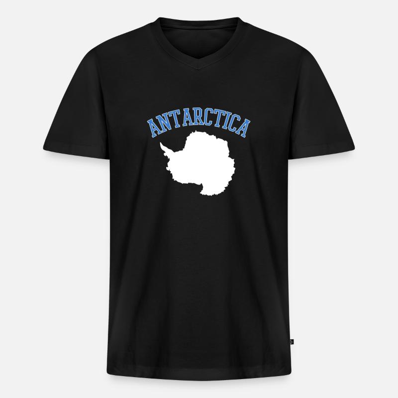 Antarktis - Männer Premium Bio T-Shirt mit V-Ausschnitt - Schwarz