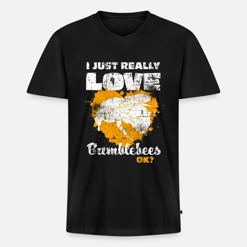 Hummel - Männer Premium Bio T-Shirt mit V-Ausschnitt - Schwarz