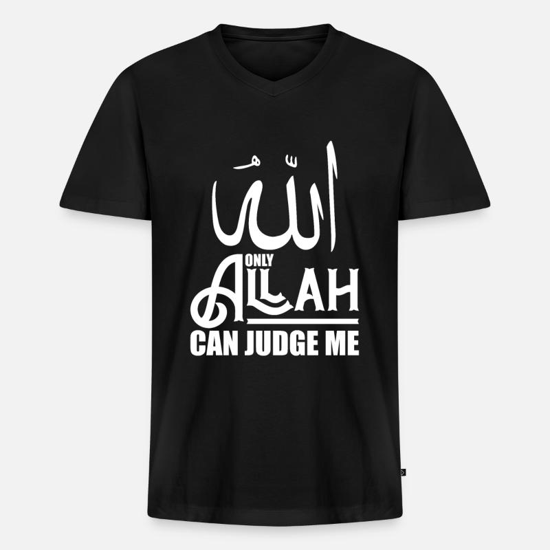 Islam Allah - Männer Premium Bio T-Shirt mit V-Ausschnitt - Schwarz