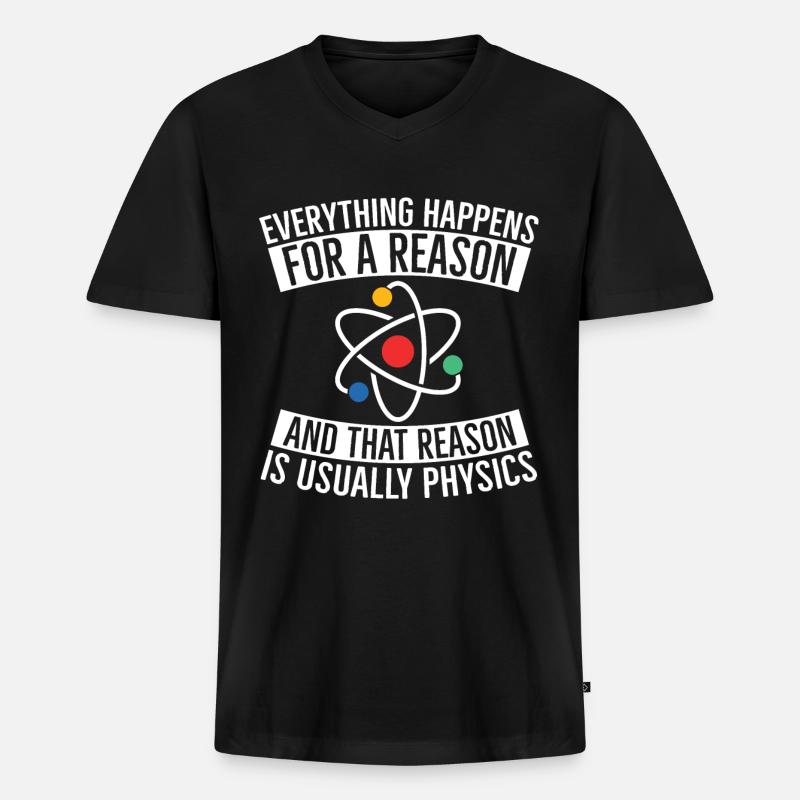Grund der Physik - Männer Premium Bio T-Shirt mit V-Ausschnitt - Schwarz