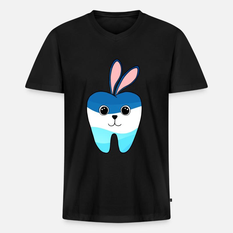 Ostern - Männer Premium Bio T-Shirt mit V-Ausschnitt - Schwarz