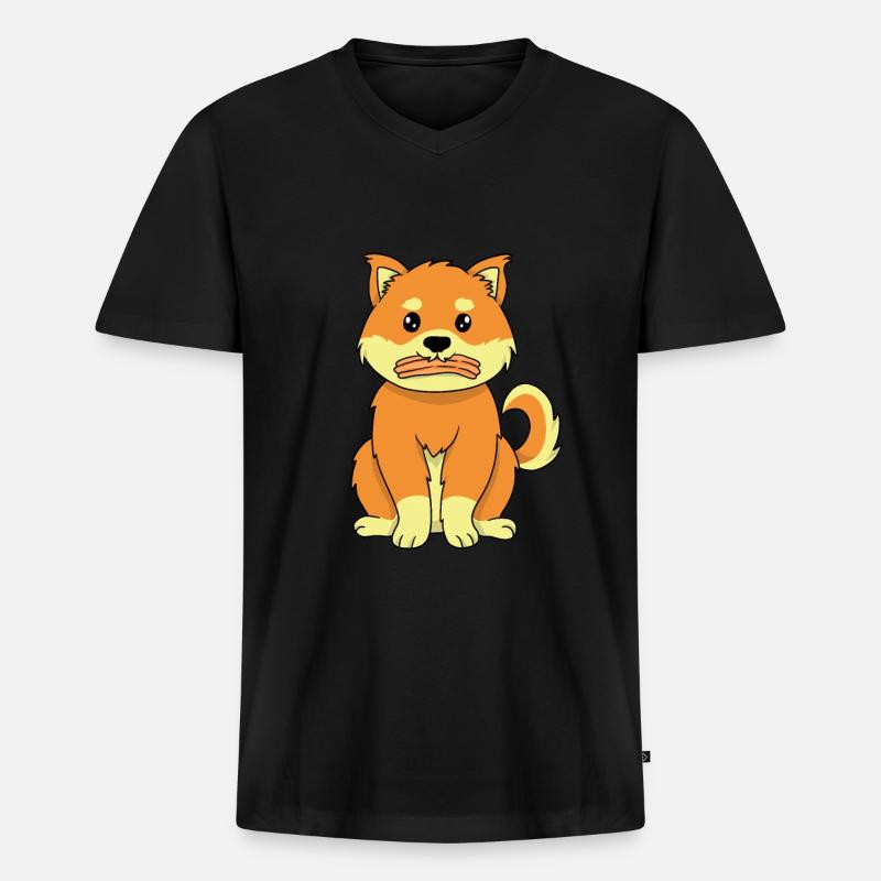 Churro Geschenk Mexico Essen - Männer Premium Bio T-Shirt mit V-Ausschnitt - Schwarz