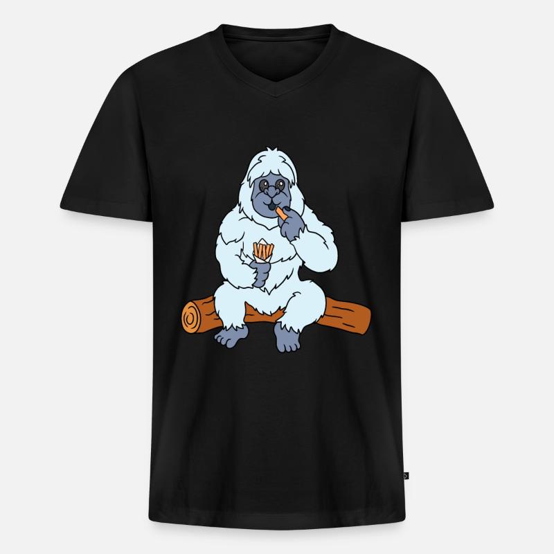 Churro Geschenk Mexico Essen - Männer Premium Bio T-Shirt mit V-Ausschnitt - Schwarz