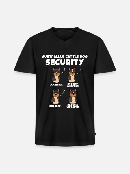 Australian Cattle Dog - Men's Premium Organic T-shirt with V-neck - black