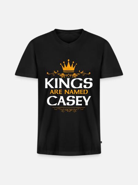 Casey - T-shirt encolure en V Premium bio Homme - noir