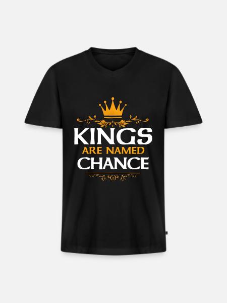 Hasard - T-shirt encolure en V Premium bio Homme - noir