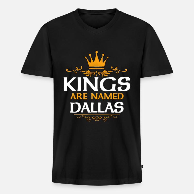 Dallas - Männer Premium Bio T-Shirt mit V-Ausschnitt - Schwarz