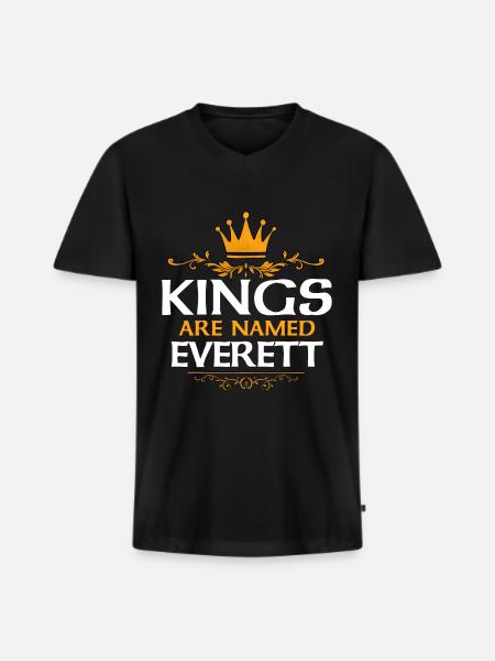 Everett - Men's Premium Organic T-shirt with V-neck - black