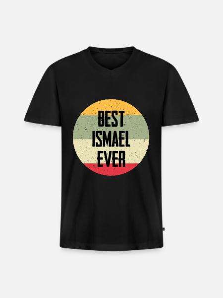 Best Ismael Ever - Männer Premium Bio T-Shirt mit V-Ausschnitt - Schwarz