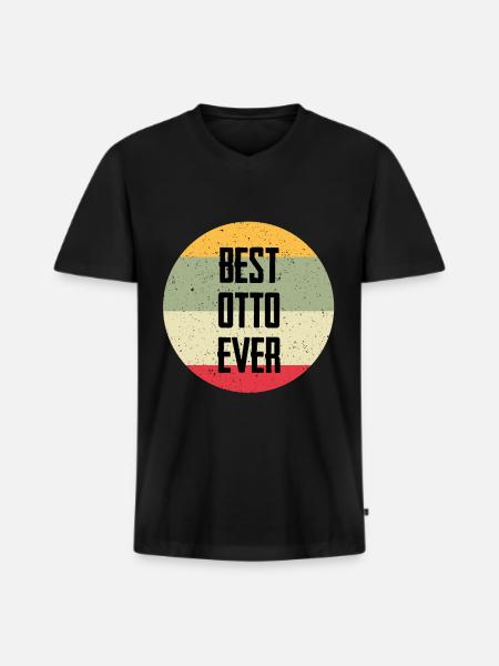 Best Otto Ever - Men's Premium Organic T-shirt with V-neck - black