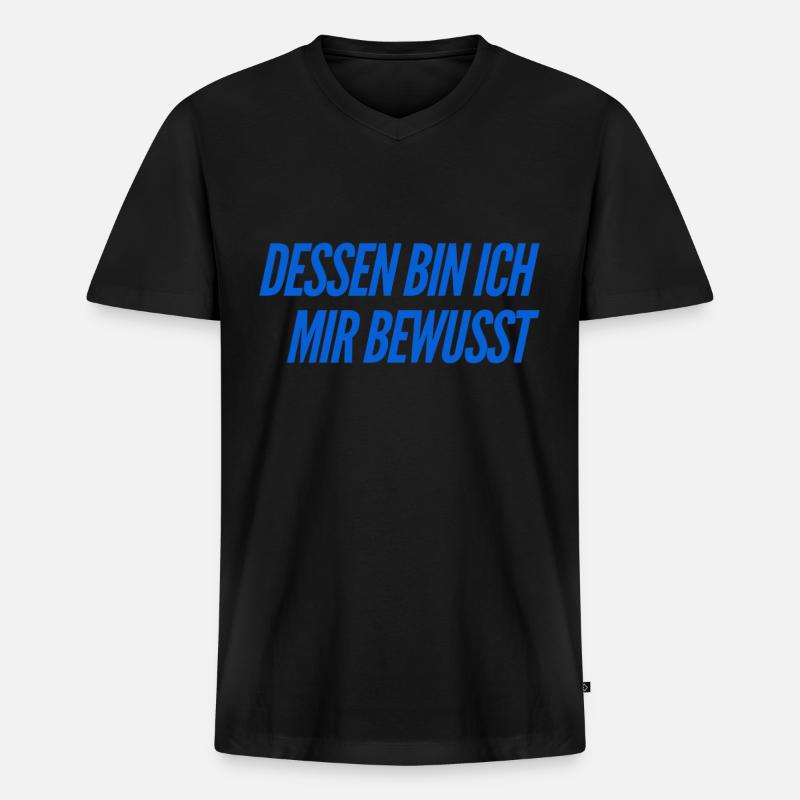 Bewusstsein ist alles - Männer Premium Bio T-Shirt mit V-Ausschnitt - Schwarz