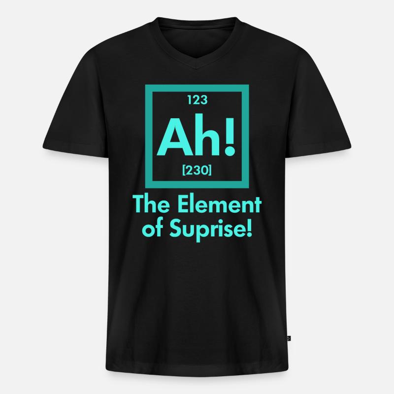 Science nerd physics - Men's Premium Organic T-shirt with V-neck - black