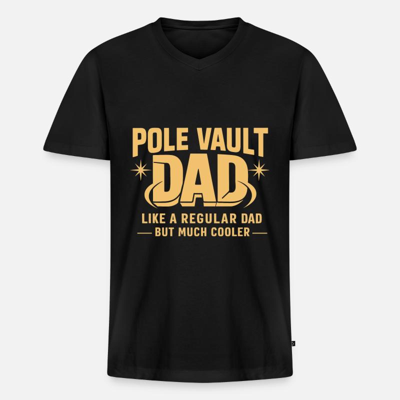 Stabhochspringer-Geschenk - Männer Premium Bio T-Shirt mit V-Ausschnitt - Schwarz