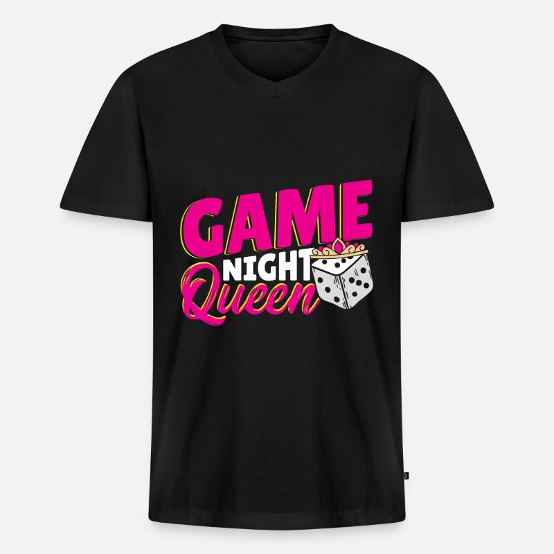 Brettspiele Spielbrett Geschenk - Männer Premium Bio T-Shirt mit V-Ausschnitt - Schwarz