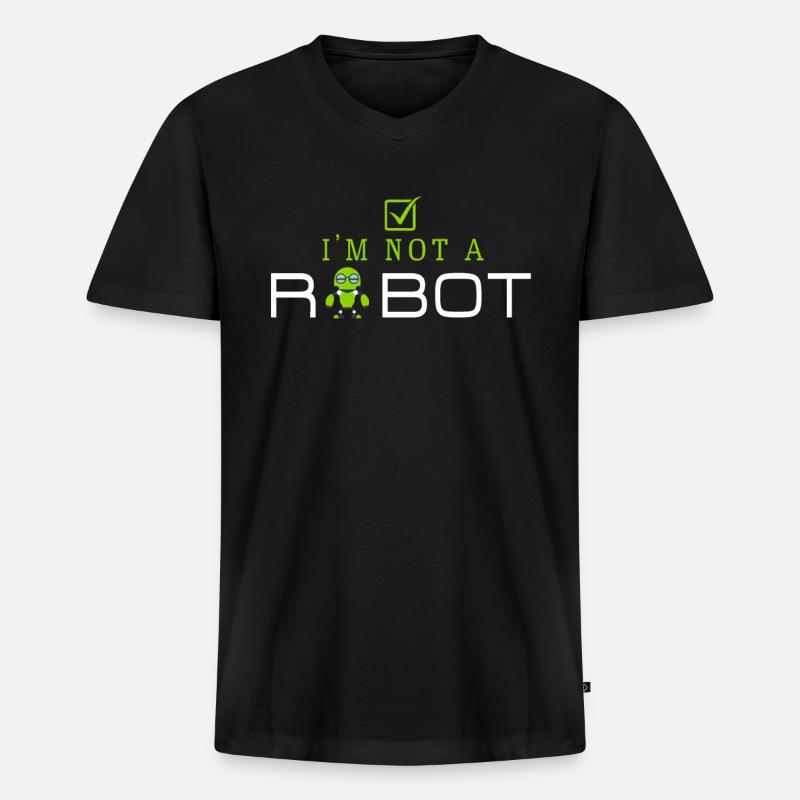 Computer scientist Programmer Computer Computer - Men's Premium Organic T-shirt with V-neck - black
