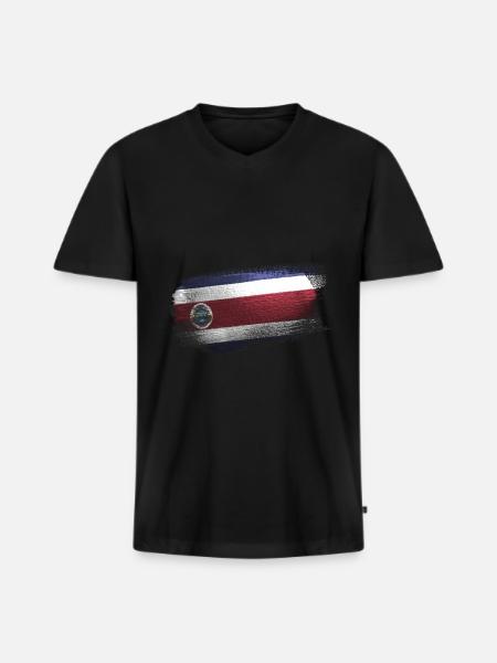 Costa Rica - Men's Premium Organic T-shirt with V-neck - black