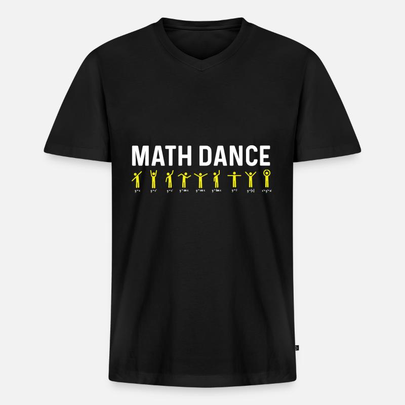 Math Dance. Mathematischer Lehrer Gift - Männer Premium Bio T-Shirt mit V-Ausschnitt - Schwarz