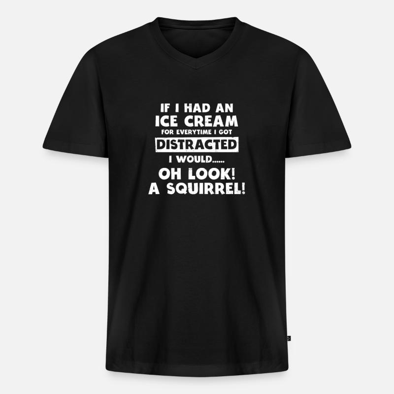 ADHS-Eisgeschenk - Männer Premium Bio T-Shirt mit V-Ausschnitt - Schwarz