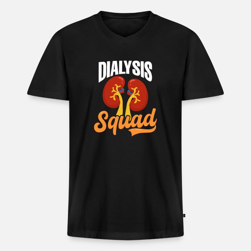 Dialysis Tech Dialysis Squad - Männer Premium Bio T-Shirt mit V-Ausschnitt - Schwarz