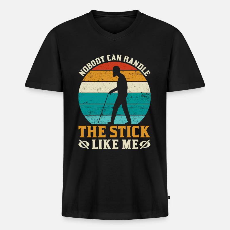 Blindheitsbewusstsein Gesetzlich Blind - Männer Premium Bio T-Shirt mit V-Ausschnitt - Schwarz