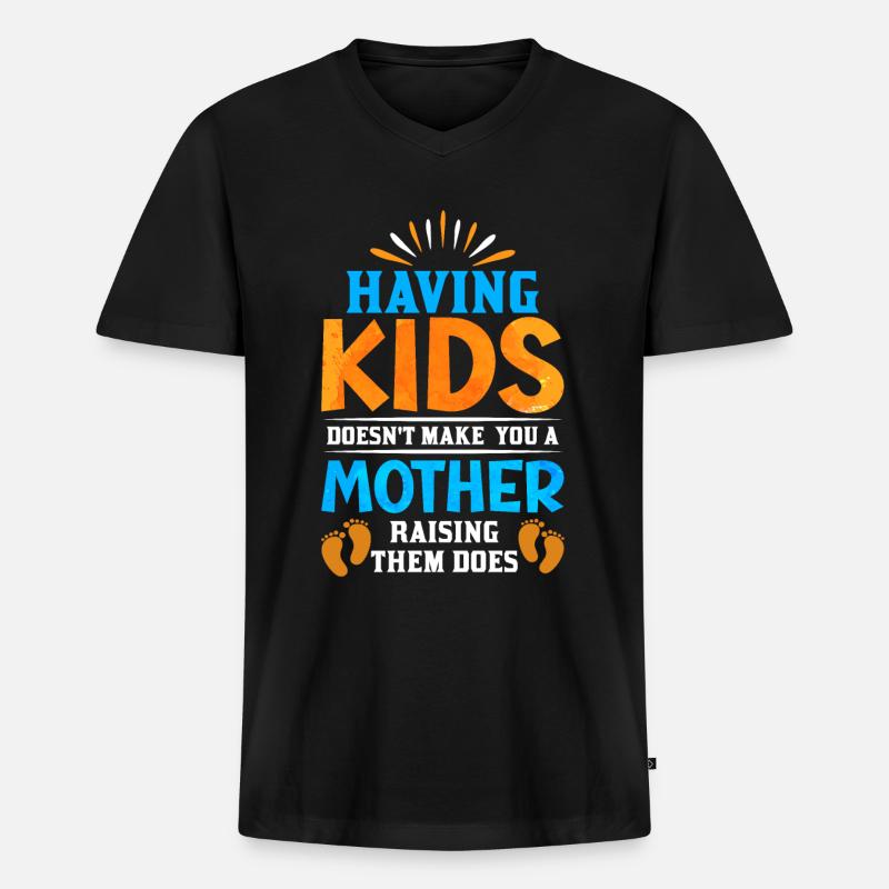 Stiefmutter - Männer Premium Bio T-Shirt mit V-Ausschnitt - Schwarz