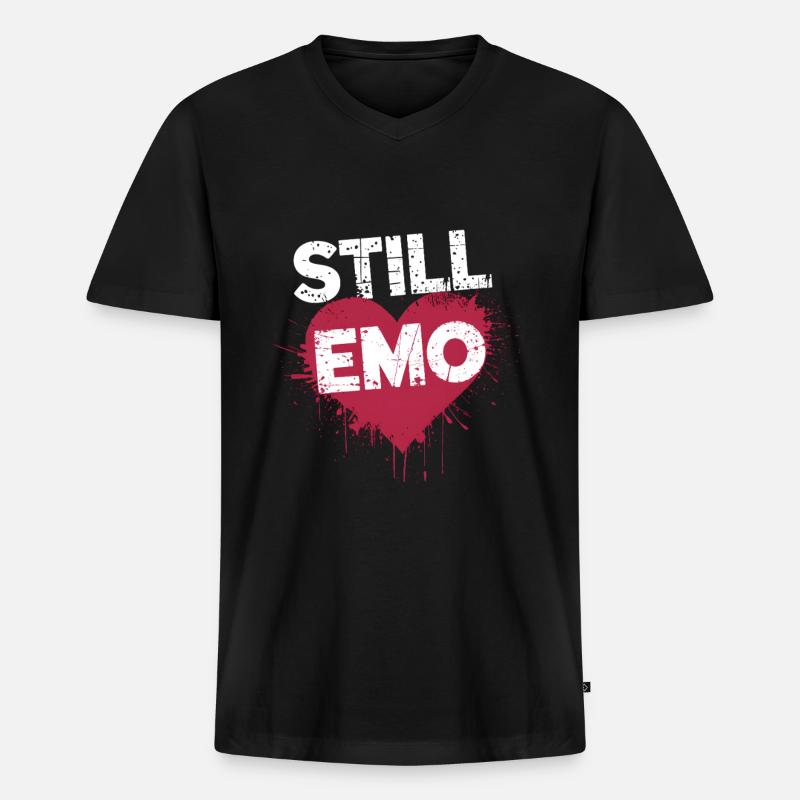 Toujours Emo ! Emo Goth Alternative - T-shirt encolure en V Premium bio Homme - noir