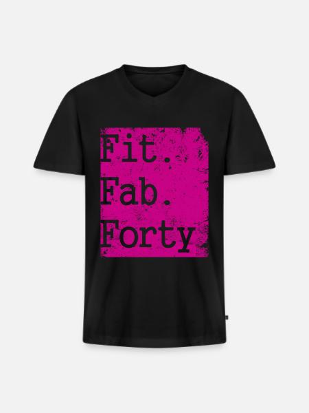 40th birthday - Men's Premium Organic T-shirt with V-neck - black