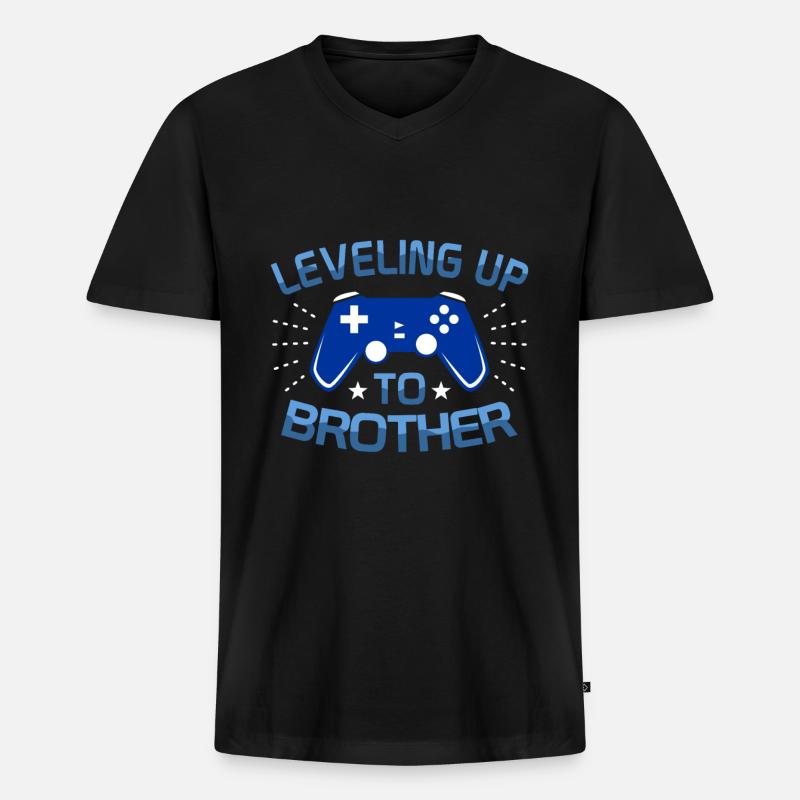 Bruder - Männer Premium Bio T-Shirt mit V-Ausschnitt - Schwarz