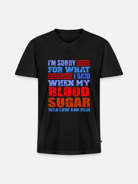 Diabetes Diabetes - Men's Premium Organic T-shirt with V-neck - black
