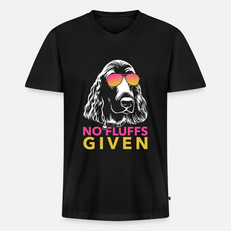 Cocker Spaniel - Männer Premium Bio T-Shirt mit V-Ausschnitt - Schwarz