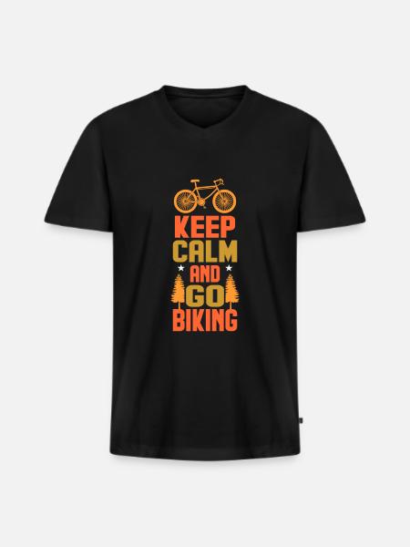 bicycle - Men's Premium Organic T-shirt with V-neck - black