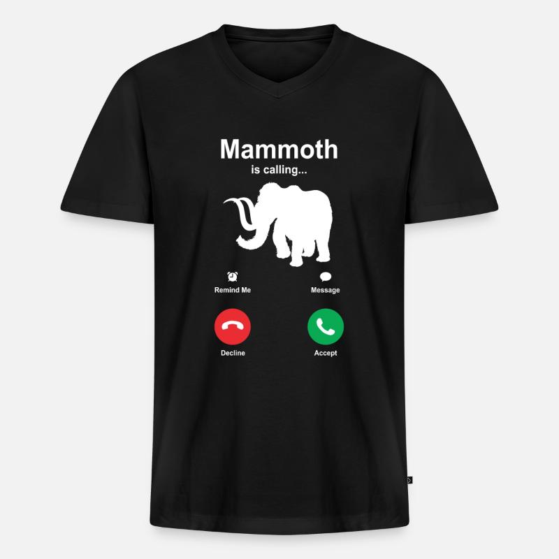 Mammut - Männer Premium Bio T-Shirt mit V-Ausschnitt - Schwarz