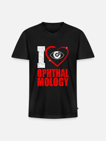 Ophthalmologist - Men's Premium Organic T-shirt with V-neck - black