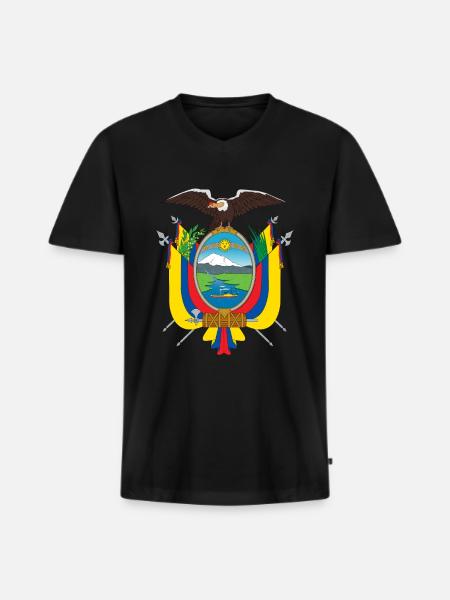 Ecuador - Men's Premium Organic T-shirt with V-neck - black