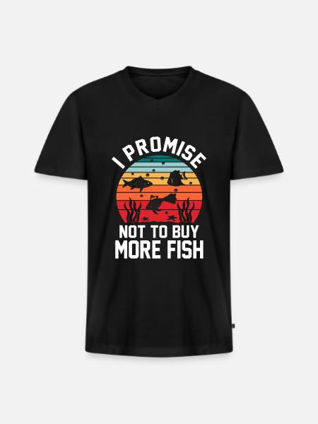 aquarium - Men's Premium Organic T-shirt with V-neck - black