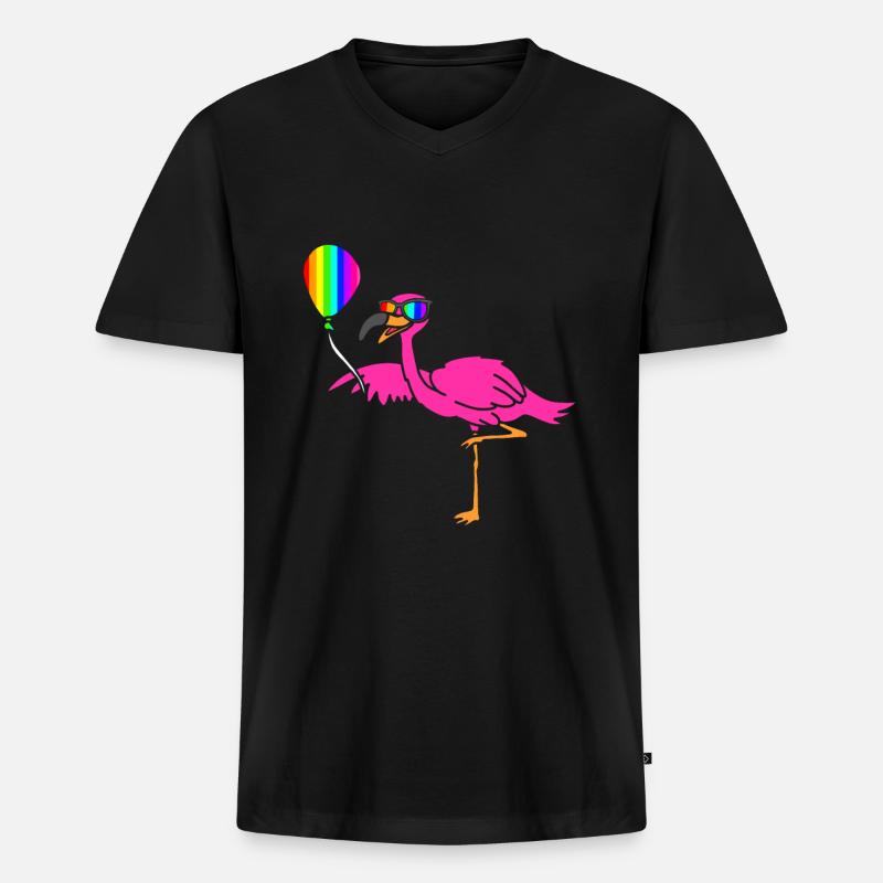 LGBT - Männer Premium Bio T-Shirt mit V-Ausschnitt - Schwarz