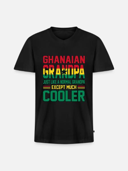 Ghana - Men's Premium Organic T-shirt with V-neck - black