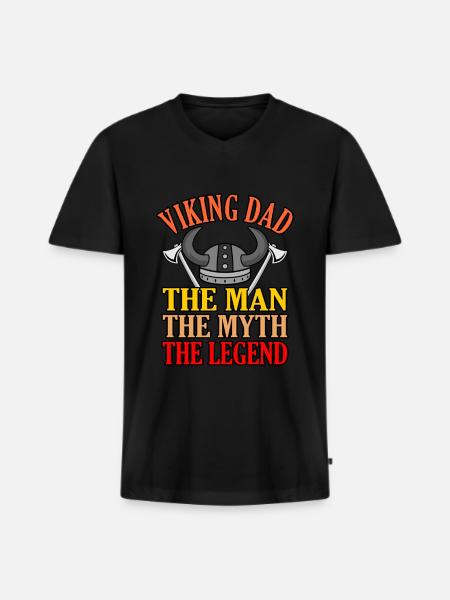 Viking - T-shirt encolure en V Premium bio Homme - noir