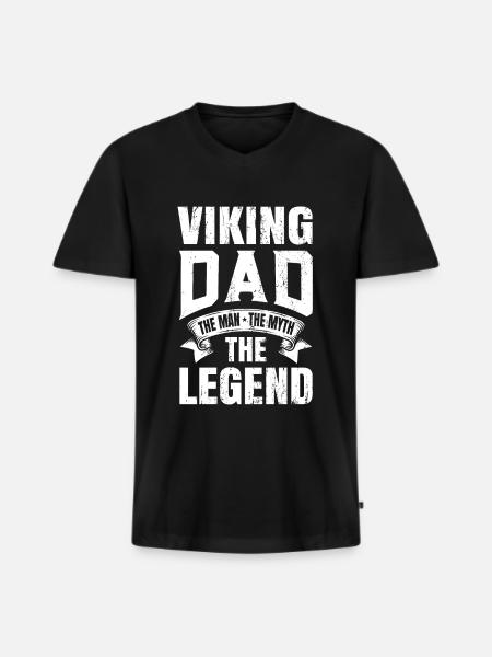 Viking - T-shirt encolure en V Premium bio Homme - noir