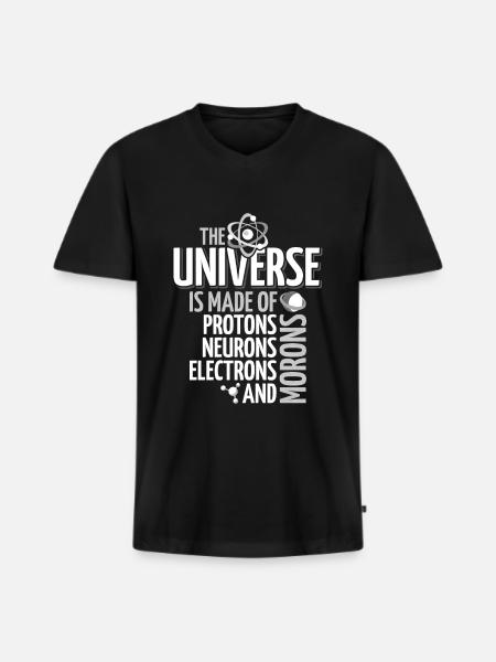 Science - Men's Premium Organic T-shirt with V-neck - black