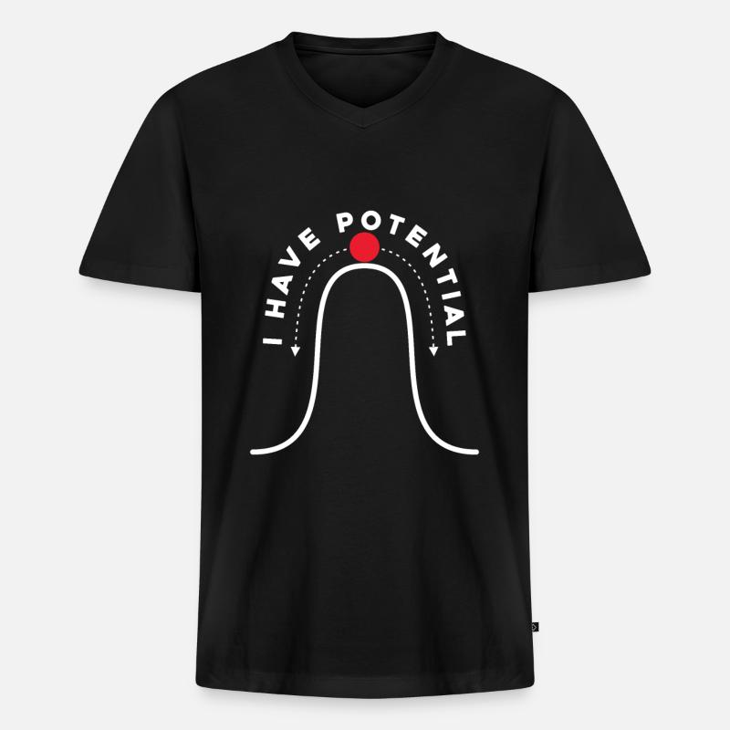 Wissenschaft Physik-nerd - Männer Premium Bio T-Shirt mit V-Ausschnitt - Schwarz