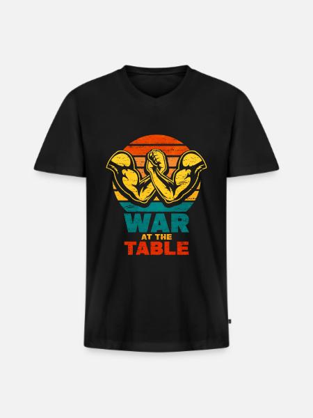 Arm wrestling - Men's Premium Organic T-shirt with V-neck - black