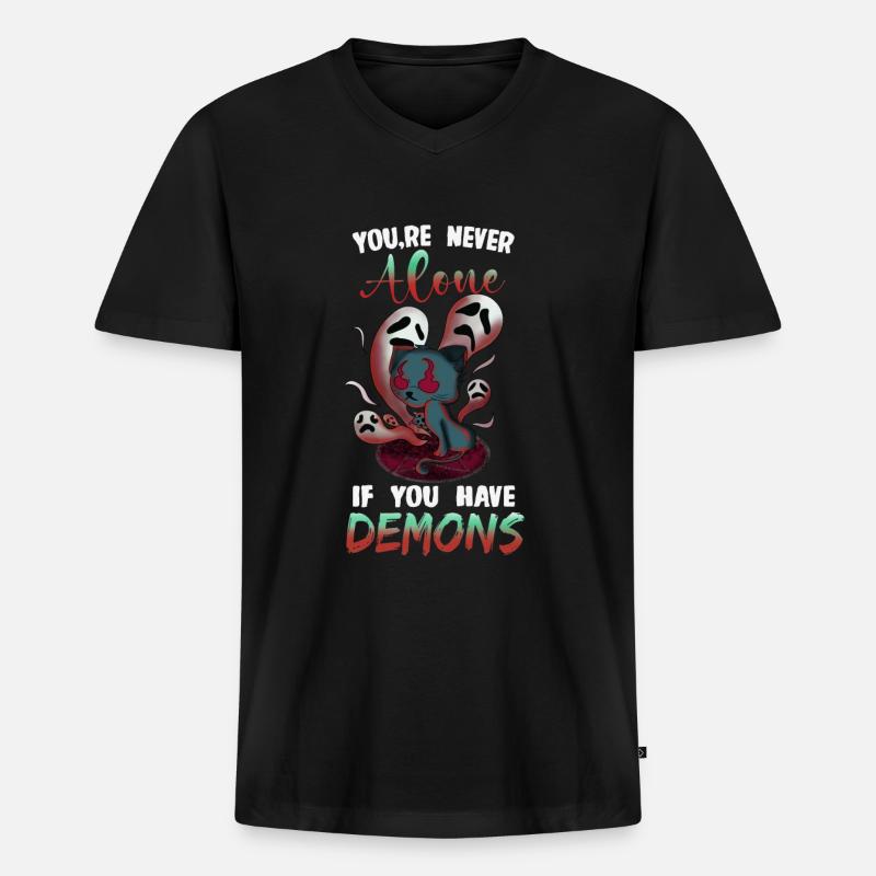 Humor - Männer Premium Bio T-Shirt mit V-Ausschnitt - Schwarz