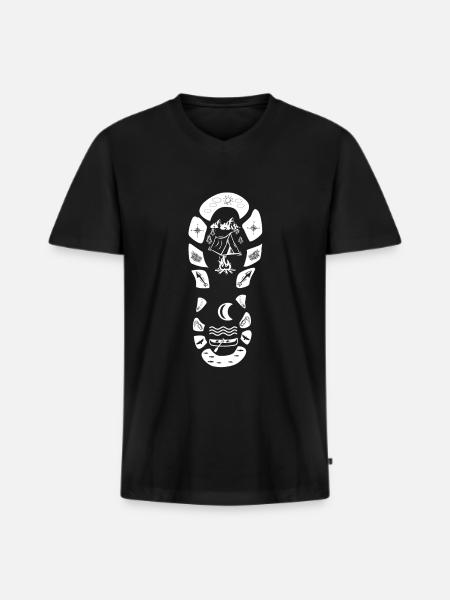 Camping - Men's Premium Organic T-shirt with V-neck - black