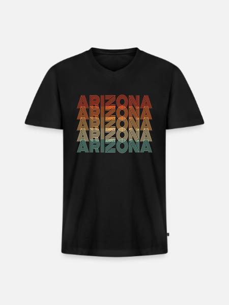 Arizona at home dear gift - Men's Premium Organic T-shirt with V-neck - black