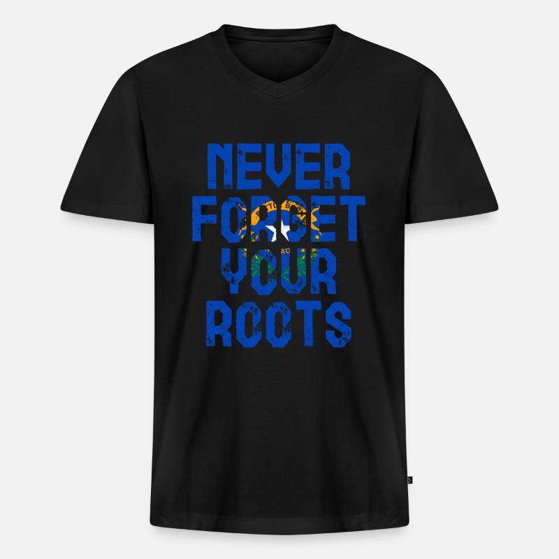 Nevada wurzel geschenk - Männer Premium Bio T-Shirt mit V-Ausschnitt - Schwarz