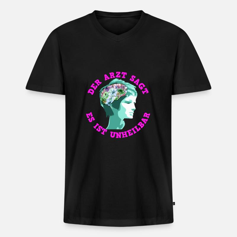 Garten Lustig Spruch Geschenk - Männer Premium Bio T-Shirt mit V-Ausschnitt - Schwarz