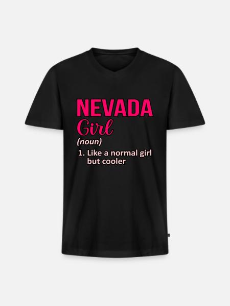Cooles Nevada mädchen geschenk - Männer Premium Bio T-Shirt mit V-Ausschnitt - Schwarz
