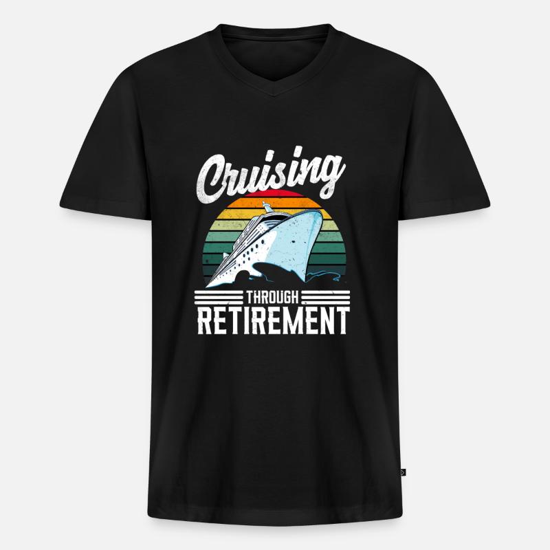 Kreuzfahrt - Männer Premium Bio T-Shirt mit V-Ausschnitt - Schwarz