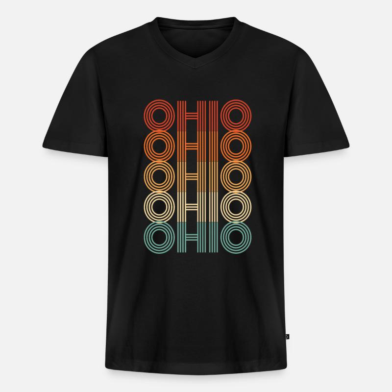 Ohio Einwohner Geschenk - Männer Premium Bio T-Shirt mit V-Ausschnitt - Schwarz